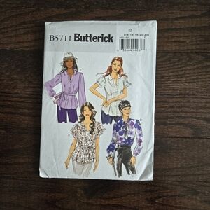 Women's Butterick Shirt pattern